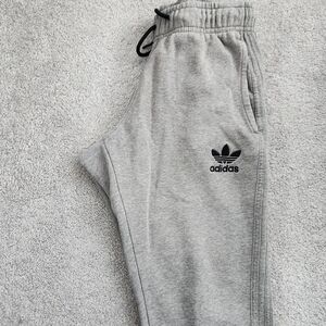 Adidas Men's Gray Sweatpants with Logo